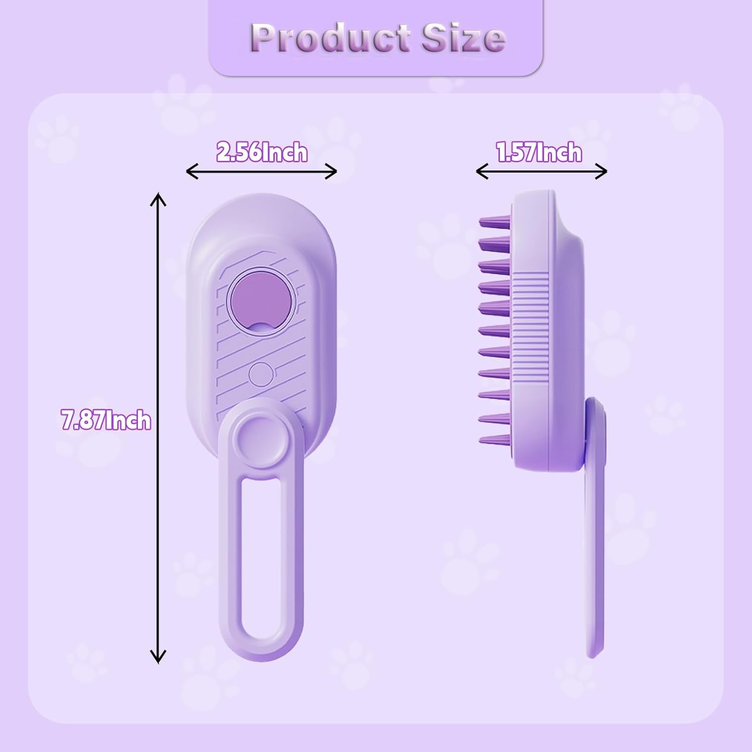 Cat Steam Brush for Shedding 3 in 1 Cat Steamy Brush Cleanser with Foldable Handle Pet Spa Brush for Cats Dogs Defur Comb for Cats Steam Brush for Cats Pet Spray Hair Removal Comb